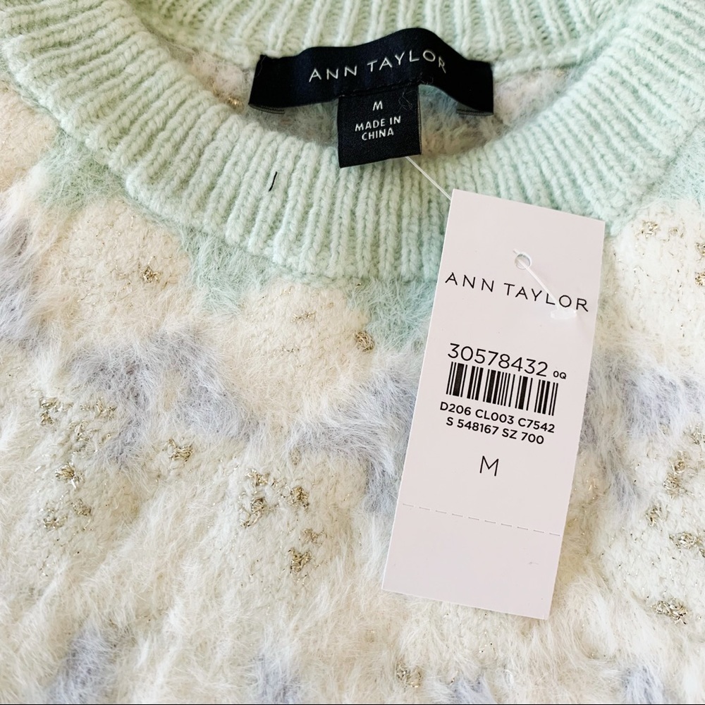 NWOT Ann Taylor Fair Isle Mock Neck Sweater - Picture 6 of 6